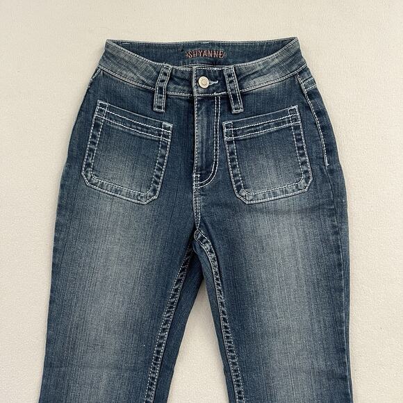 Shyanne Blue Medium Wash High Rise Bootcut Denim 33” Jeans Cowboy Western 27 Reg - Picture 2 of 9